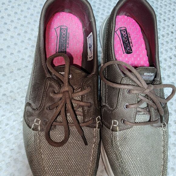 SKECHERS WOMENS SZ 8 ON THE GO LACE UP BOAT SHOES - Picture 2 of 10